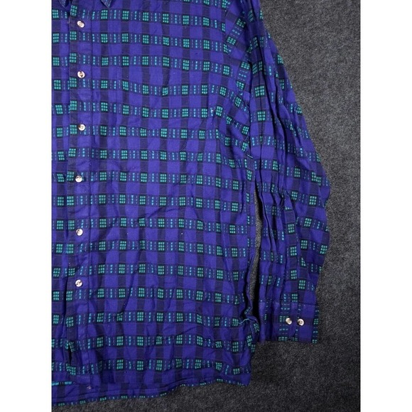 Basic Elements Shirt Mens XL Regular Blue Button Up Long Sleeve Y2K Vintage - Picture 3 of 11